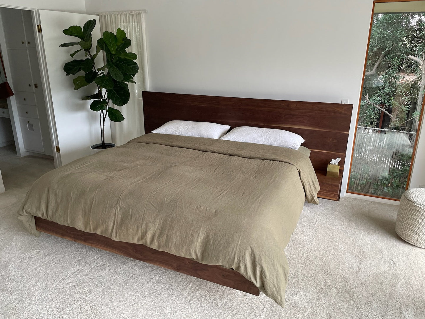 Floating Platform Bed - with Headboard